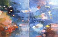 "Shore Pools", 1981, oil on canvas, 30 x 56 in